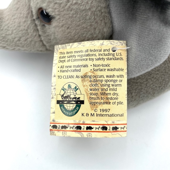 Vintage Nature Bean Buddies Elephant Plush - Picture 10 of 11